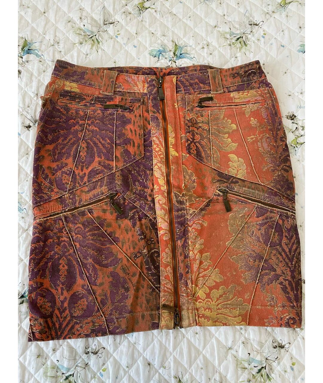 JUST CAVALLI Мульти деним юбка миди, фото 6