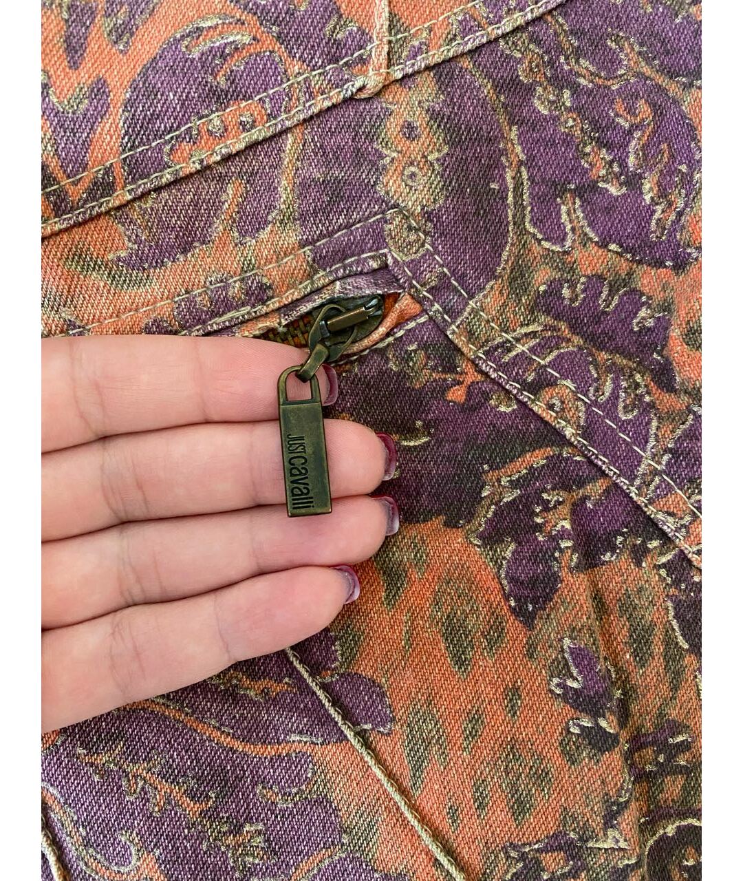 JUST CAVALLI Мульти деним юбка миди, фото 2