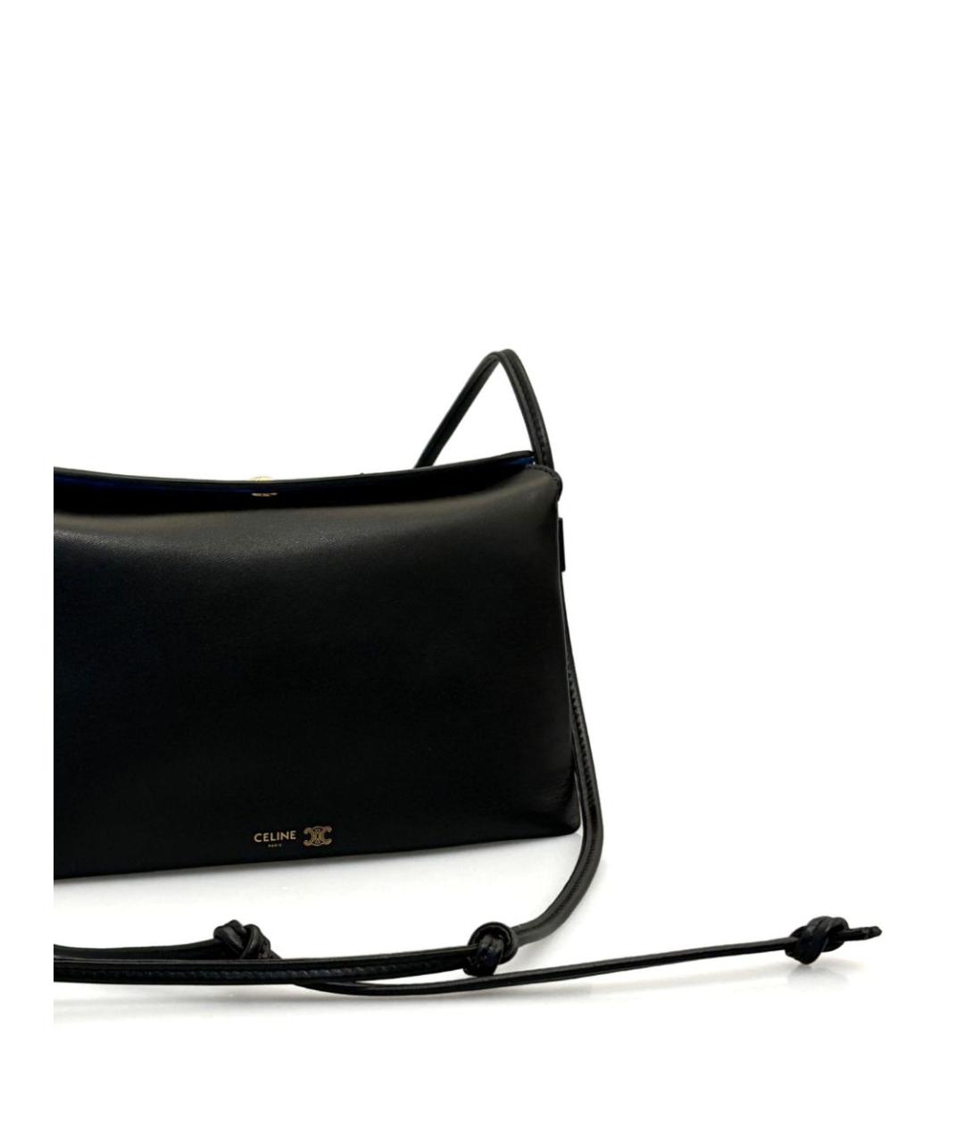 CELINE Черная кожаная сумка через плечо, фото 2
