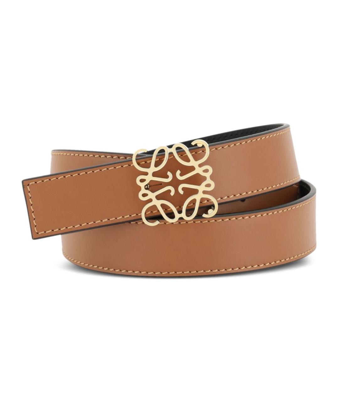 LOEWE Коричневый кожаный ремень, фото 1