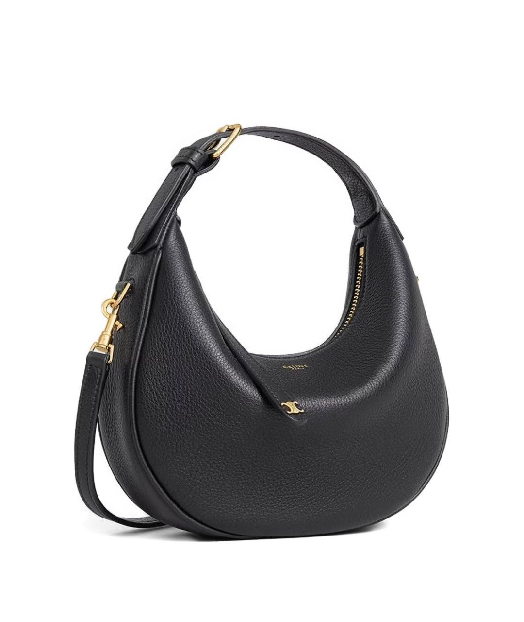 CELINE Черная кожаная сумка через плечо, фото 2