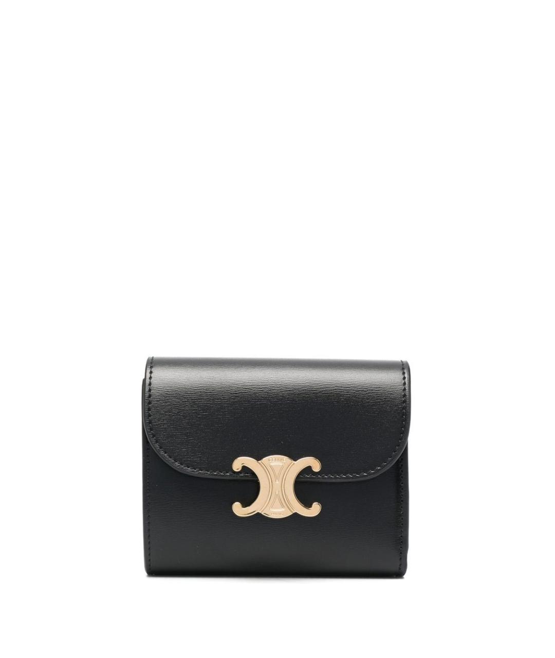 CELINE Черный кожаный кошелек, фото 1