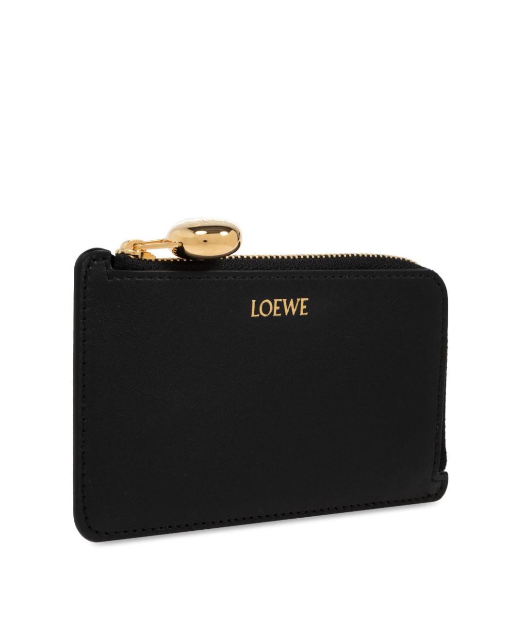 LOEWE Черный кожаный кошелек, фото 4