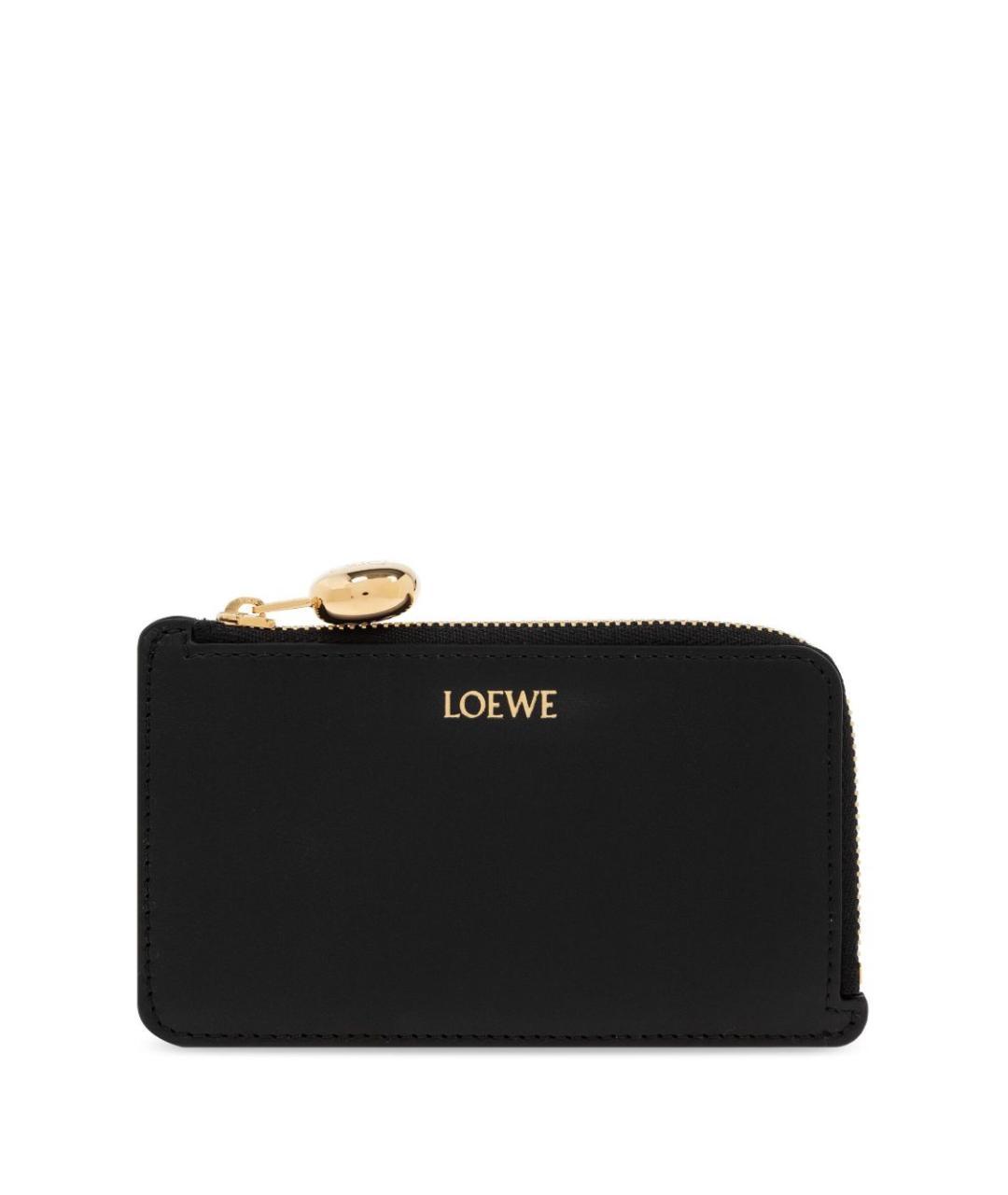 LOEWE Черный кожаный кошелек, фото 1