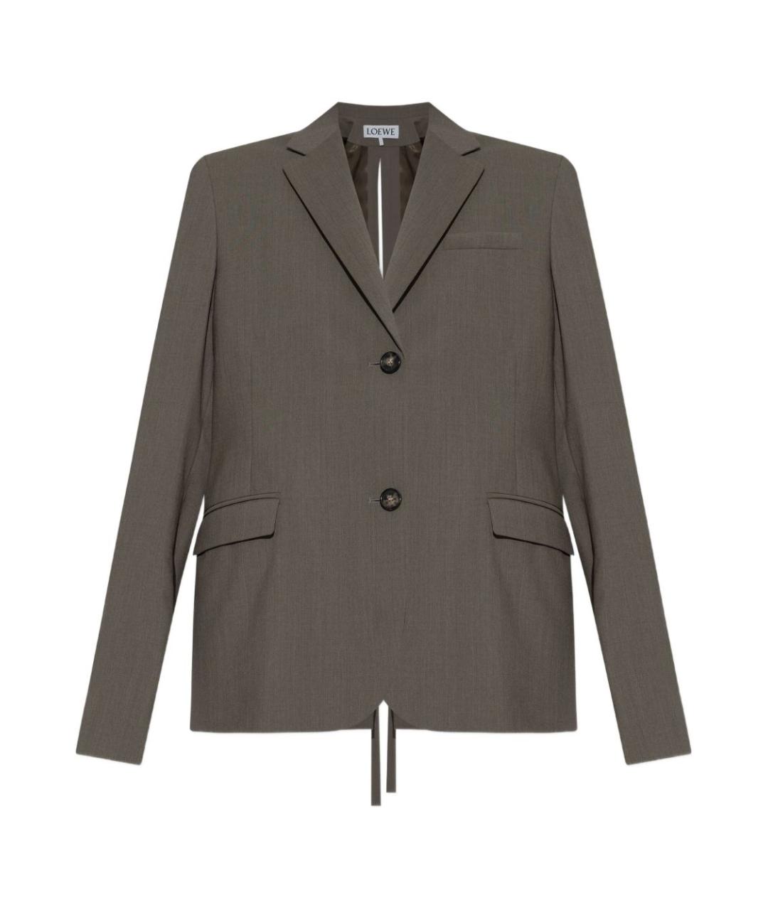 LOEWE Зеленый шерстяной жакет/пиджак, фото 1