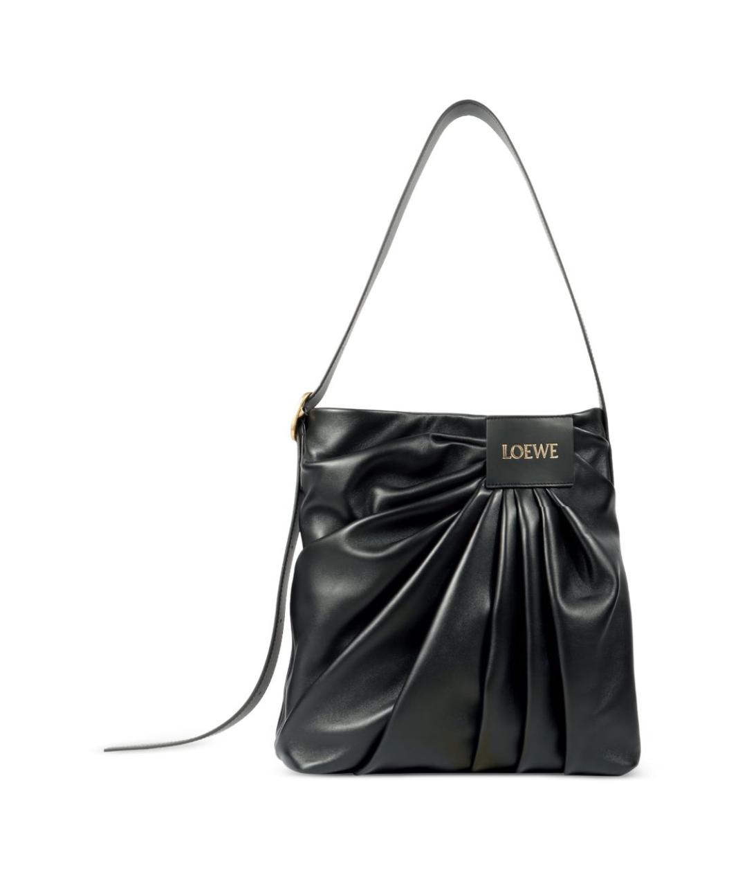 LOEWE Черная кожаная сумка через плечо, фото 1