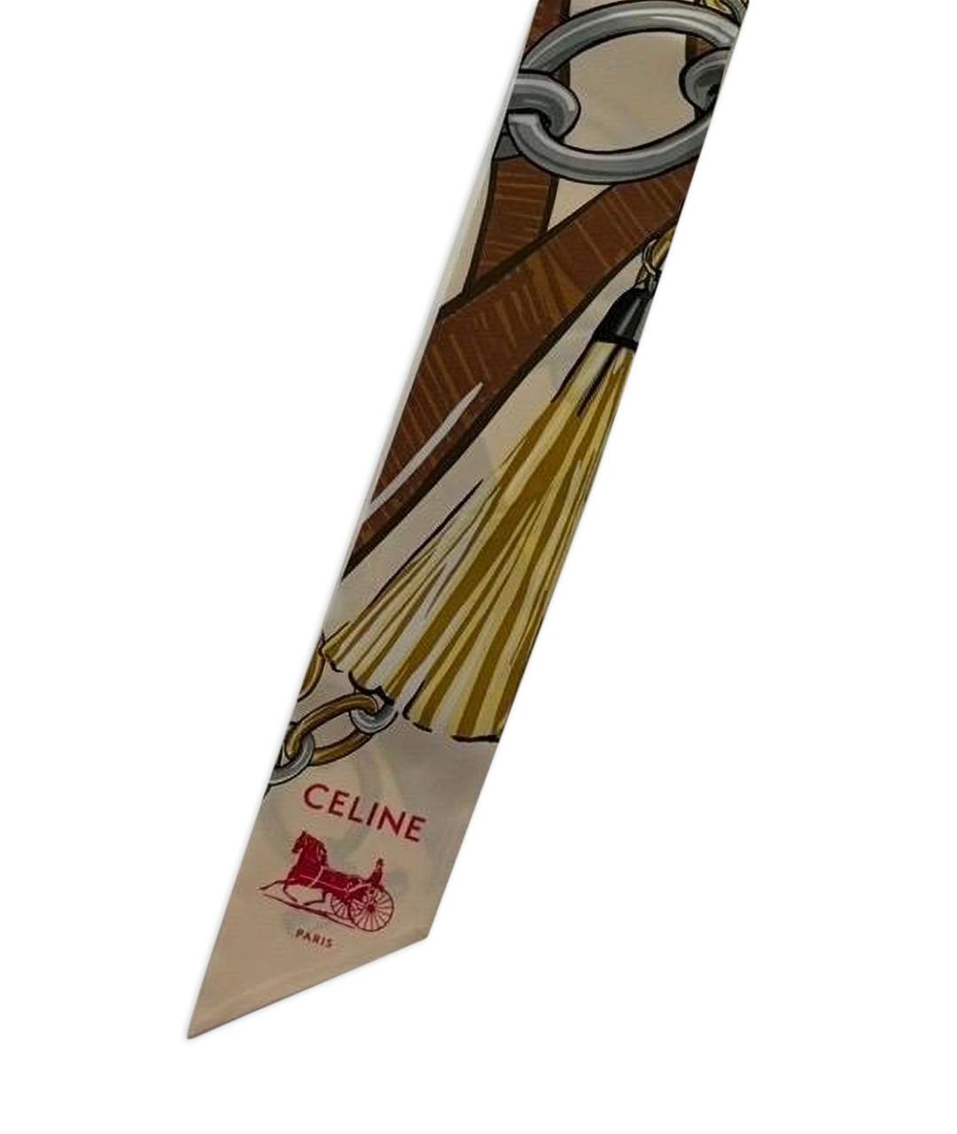 CELINE Мульти шелковый шарф, фото 2