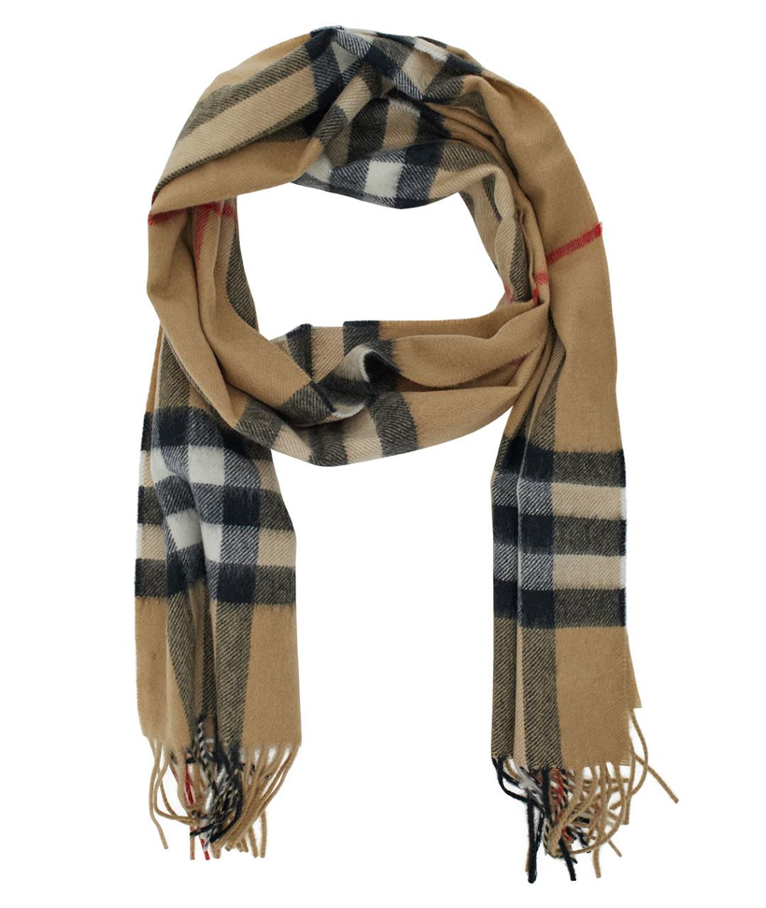BURBERRY Бежевый кашемировый шарф, фото 2