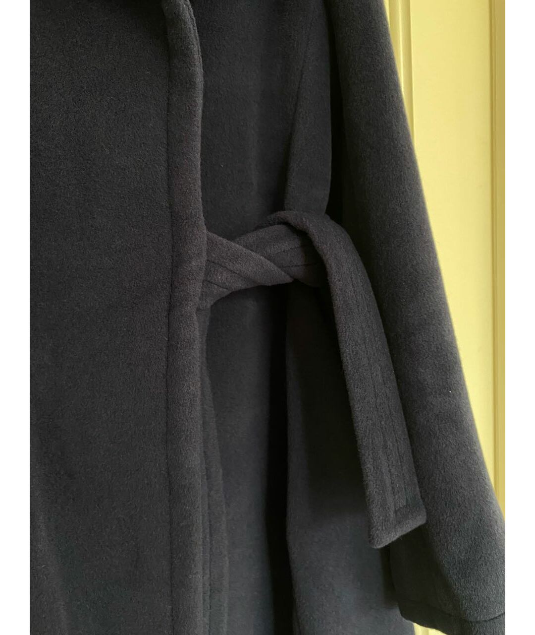 ARMANI COLLEZIONI Темно-синее шерстяное пальто, фото 4