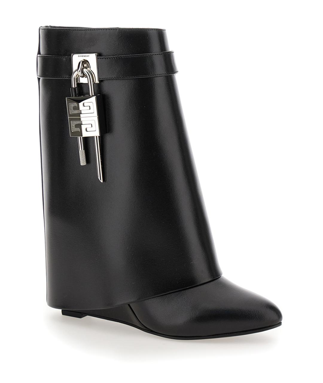 GIVENCHY Черные кожаные сапоги, фото 2