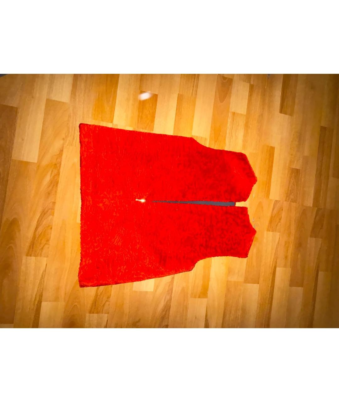 MSGM Красный меховой жилет, фото 2