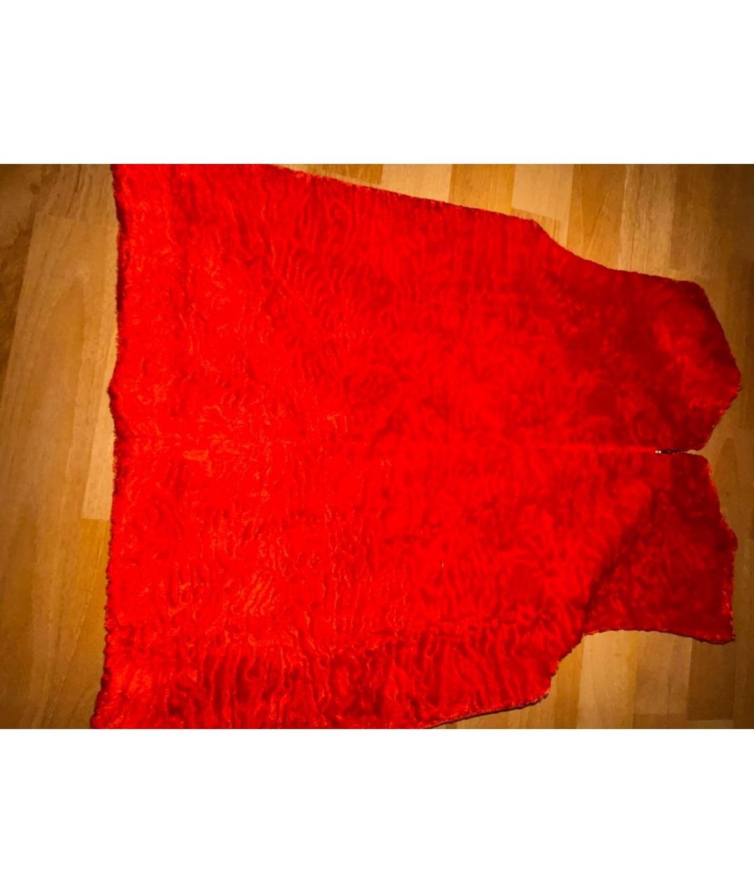 MSGM Красный меховой жилет, фото 4