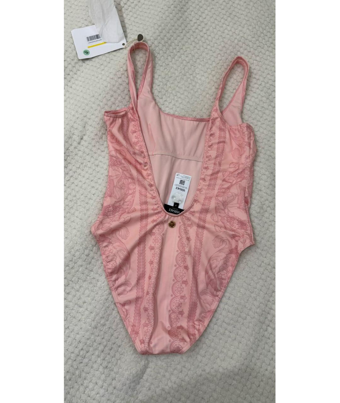 VERSACE Розовый полиамидовый купальник, фото 3