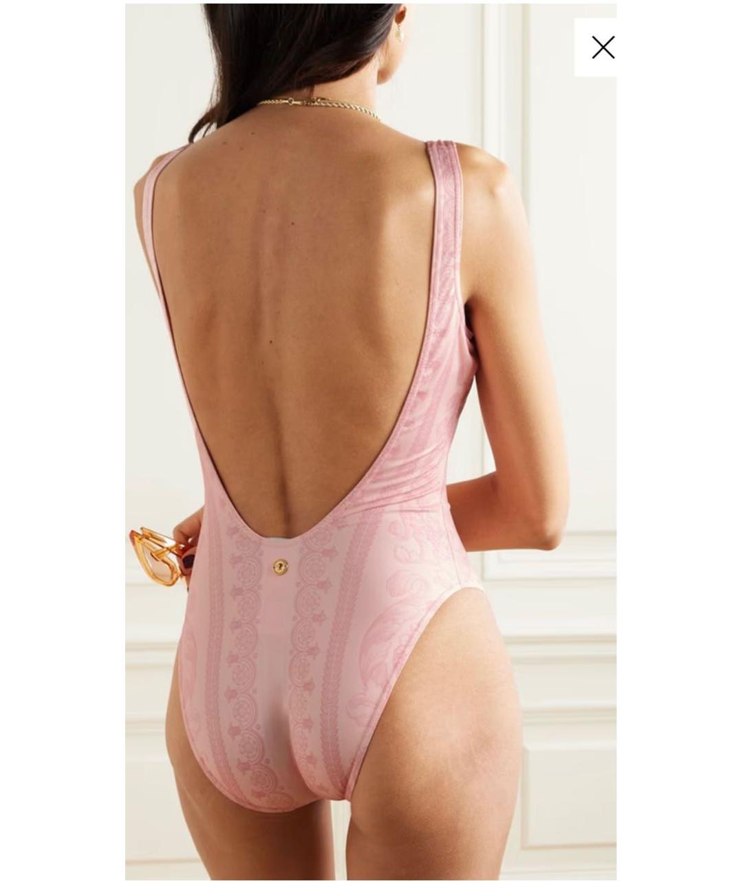 VERSACE Розовый полиамидовый купальник, фото 8