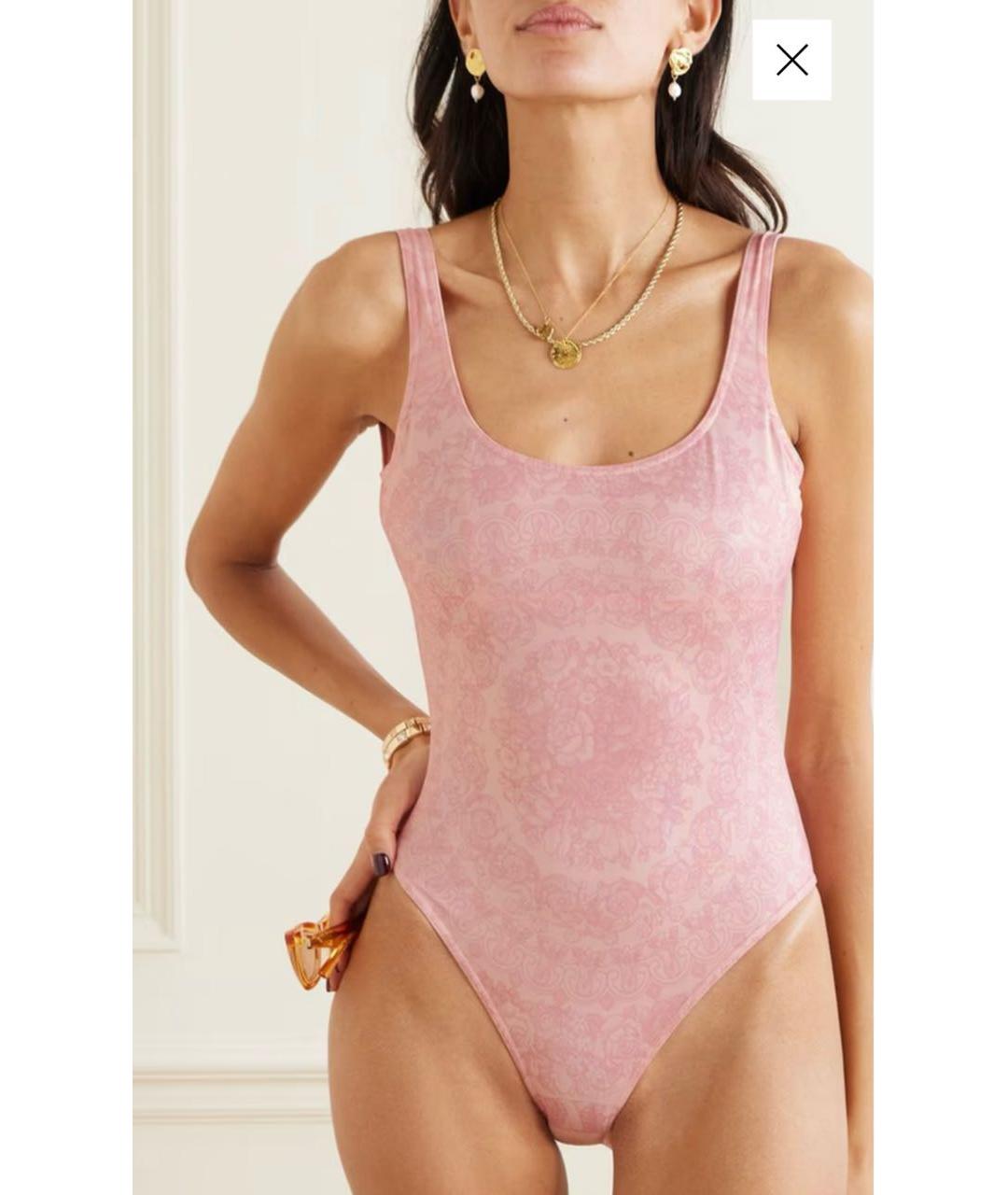 VERSACE Розовый полиамидовый купальник, фото 7