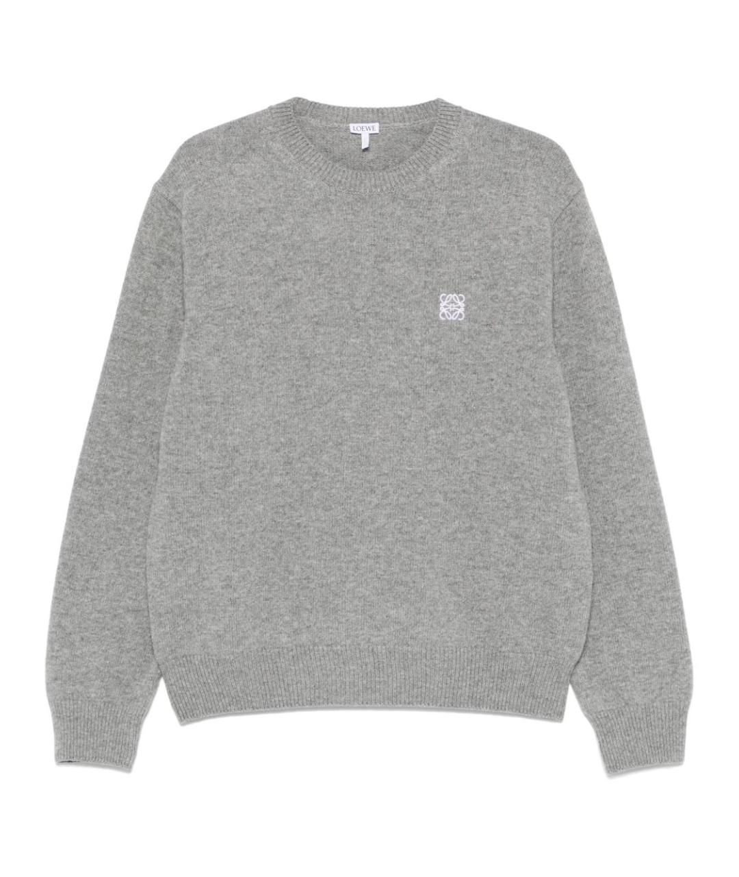 LOEWE Серый шерстяной джемпер / свитер, фото 1