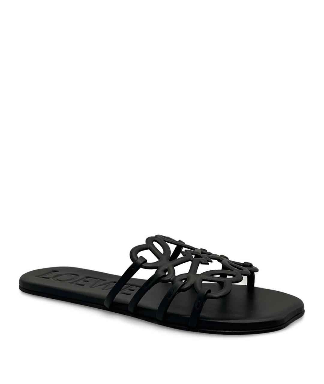 LOEWE Черные шлепанцы, фото 1