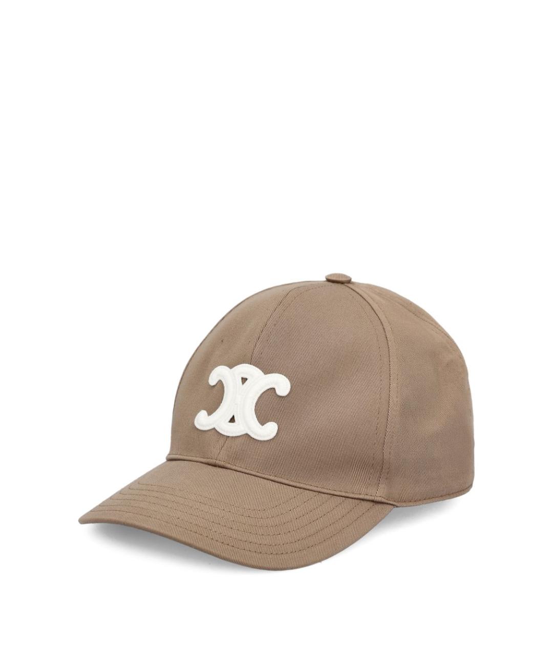 CELINE Коричневая хлопковая кепка, фото 3