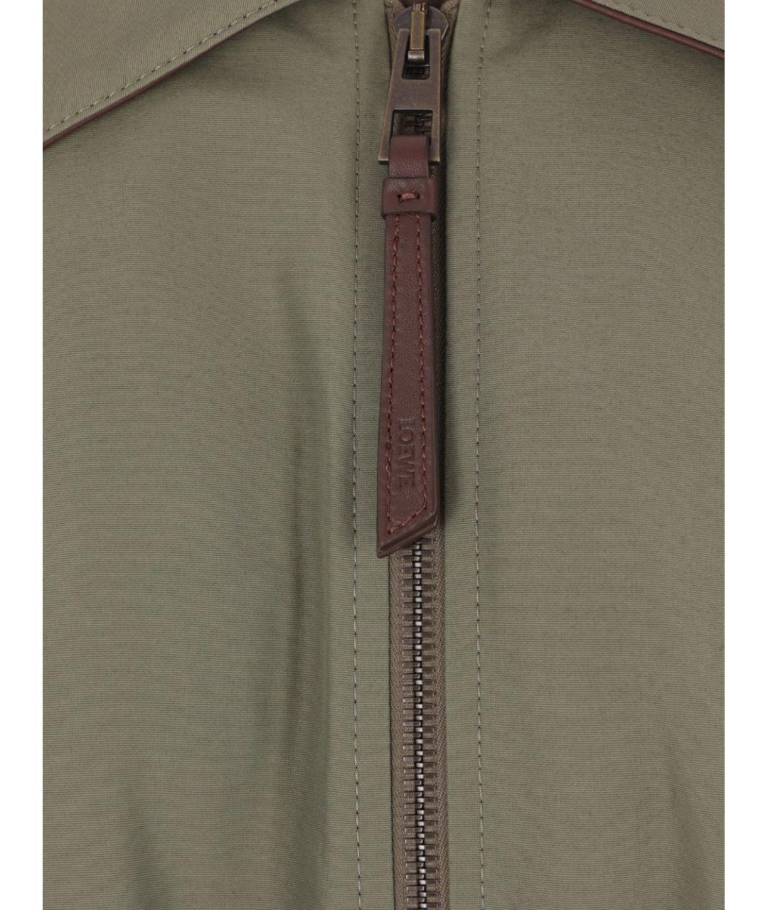 LOEWE Зеленая хлопковая куртка, фото 3