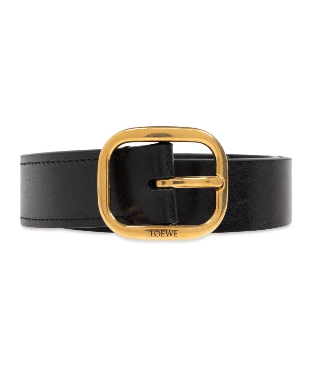 LOEWE Черный кожаный ремень, фото 1