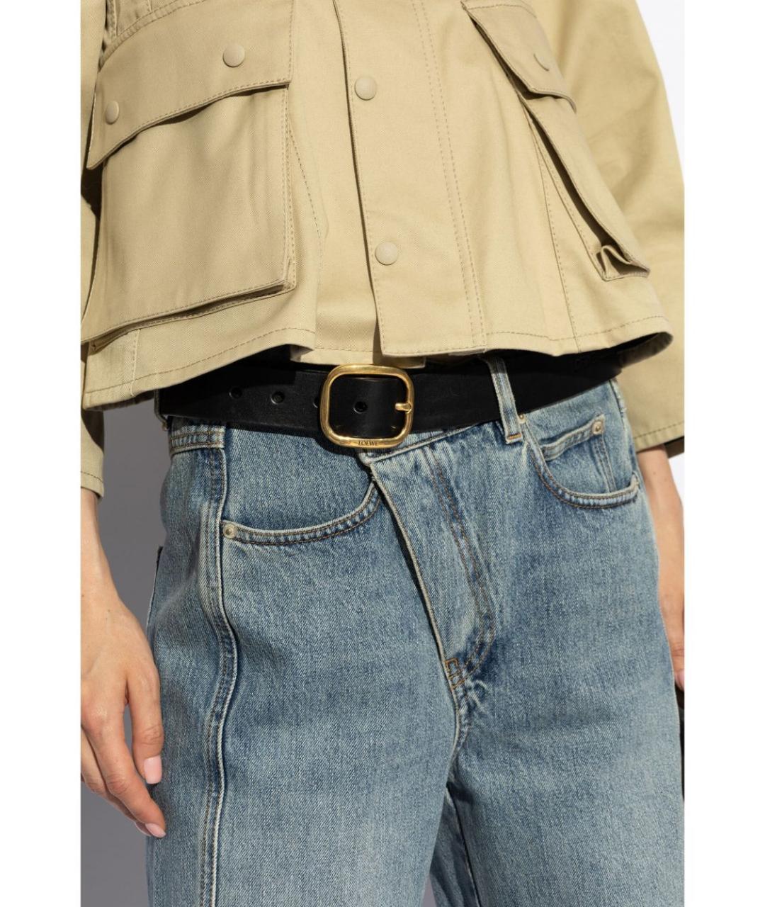 LOEWE Черный кожаный ремень, фото 4