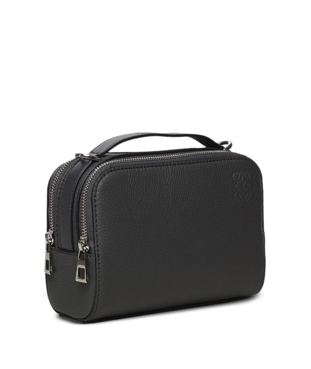 LOEWE Антрацитовая кожаная сумка тоут, фото 4