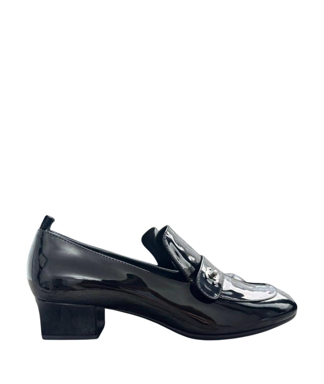 CHANEL Черные туфли из лакированной кожи, фото 1