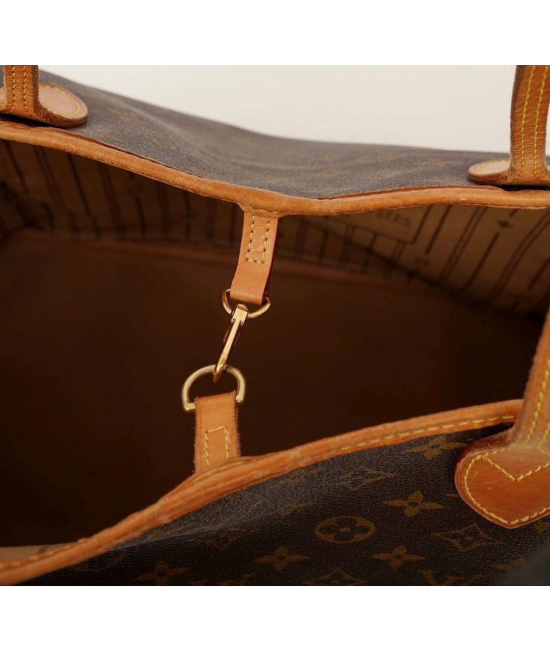 LOUIS VUITTON Коричневая кожаная сумка через плечо, фото 3