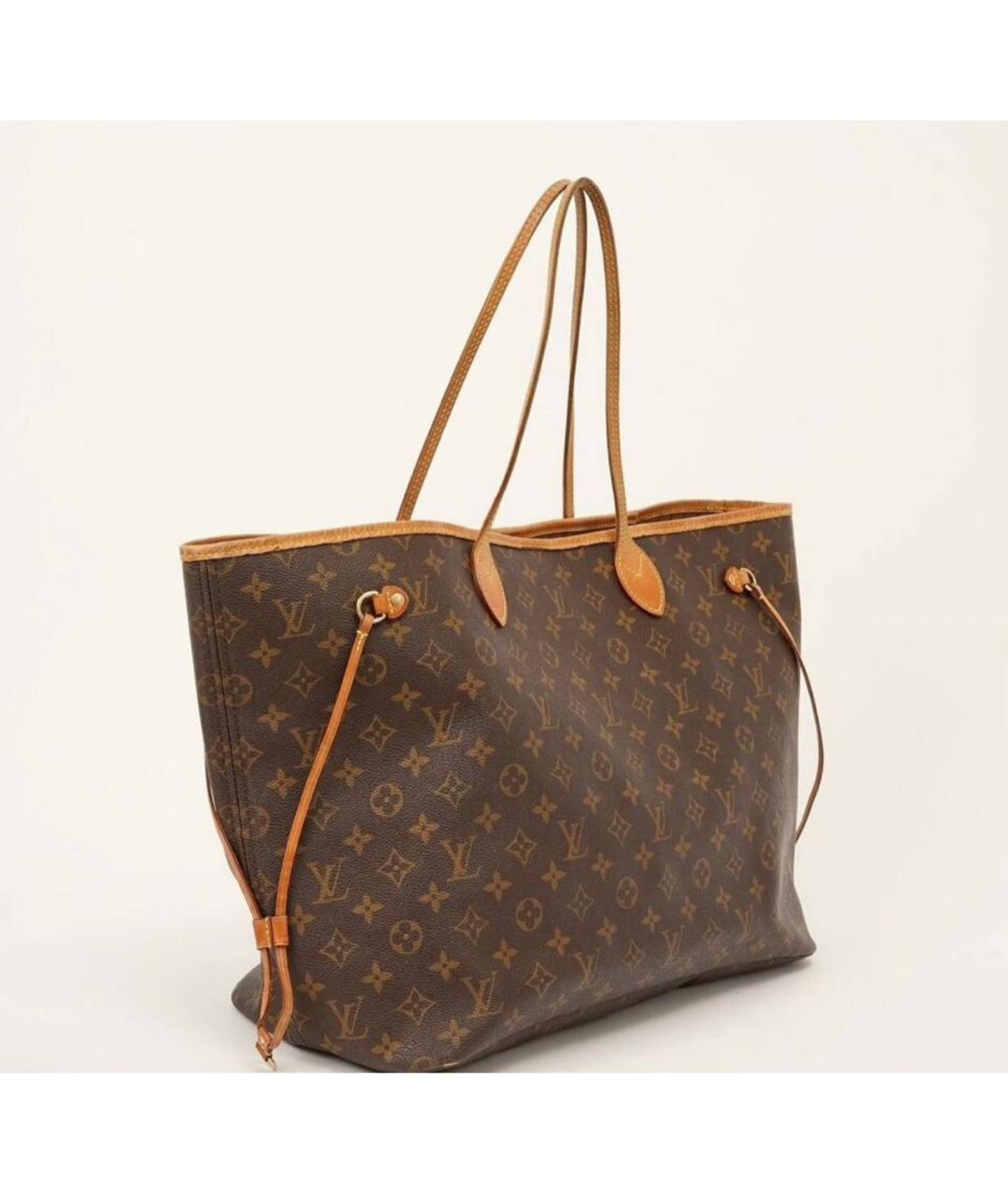 LOUIS VUITTON Коричневая кожаная сумка через плечо, фото 2