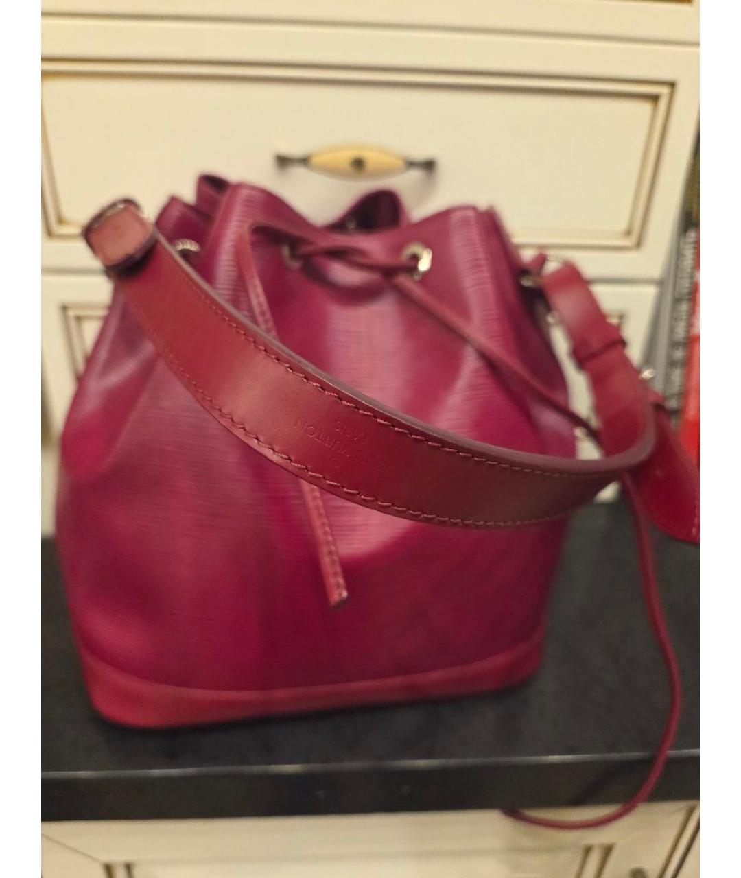 LOUIS VUITTON Красная кожаная сумка через плечо, фото 3