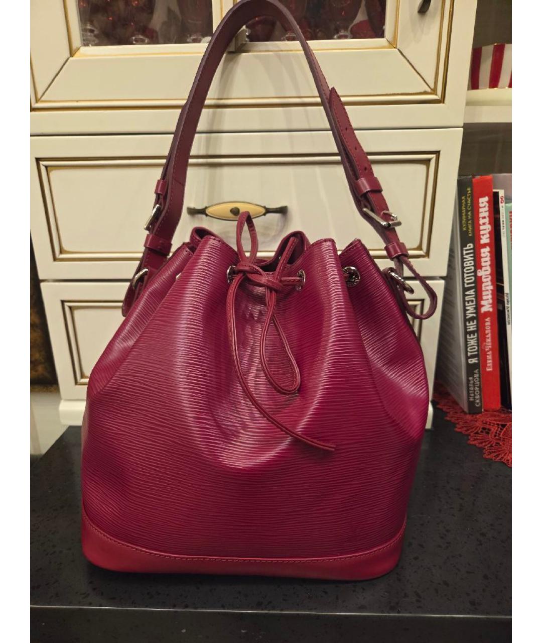 LOUIS VUITTON Красная кожаная сумка через плечо, фото 4