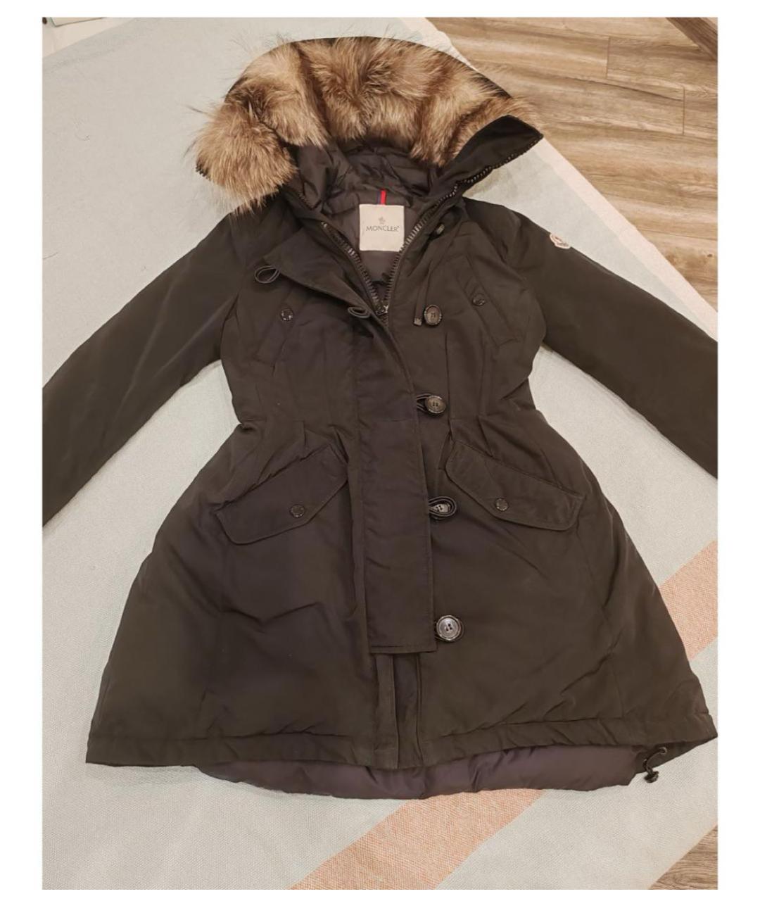 MONCLER Черная парка, фото 2