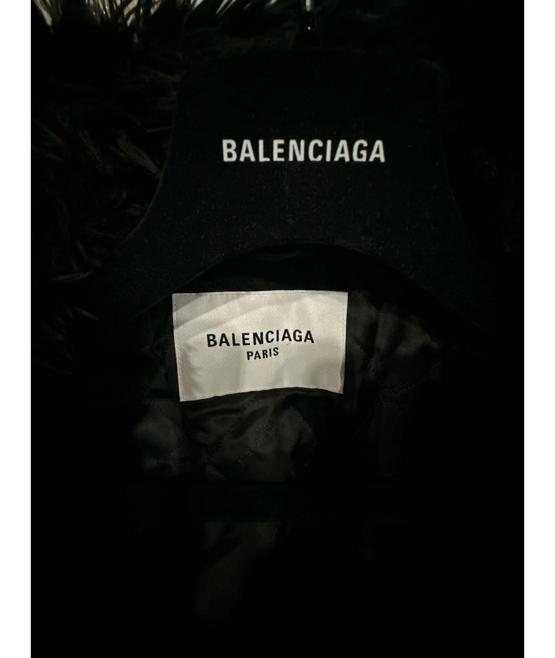 BALENCIAGA Черная полиамидовая шуба, фото 3