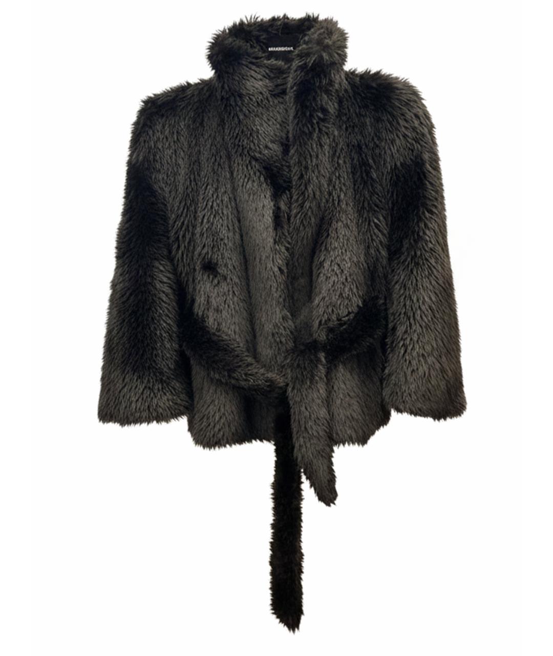 BALENCIAGA Черная полиамидовая шуба, фото 1