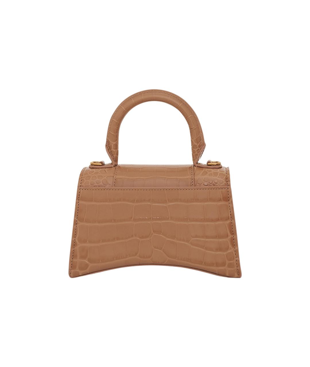 BALENCIAGA Бежевая кожаная сумка через плечо, фото 2