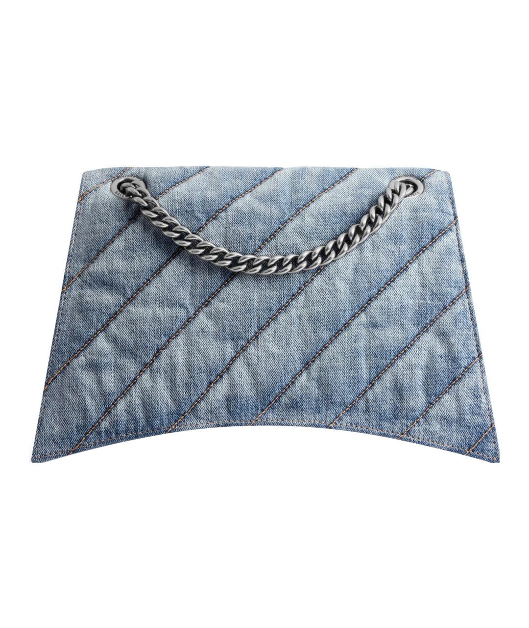 BALENCIAGA Голубая тканевая сумка через плечо, фото 5