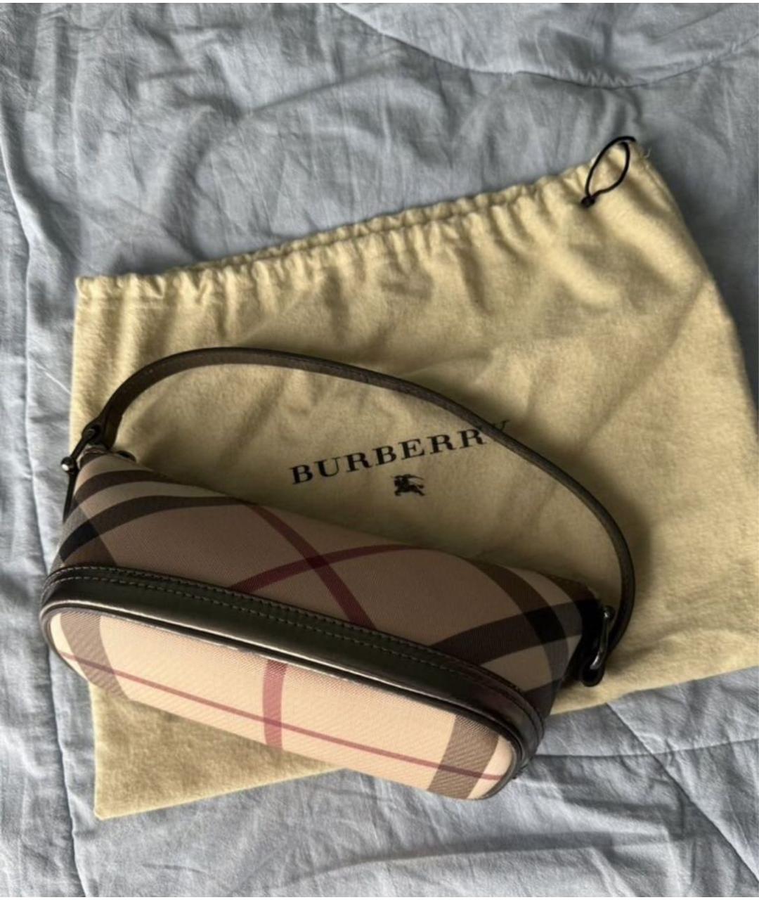 BURBERRY Бежевая кожаная сумка с короткими ручками, фото 5