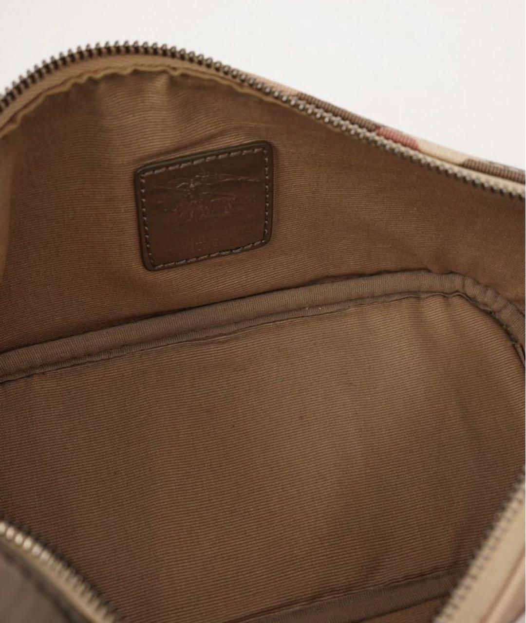 BURBERRY Бежевая кожаная сумка с короткими ручками, фото 7