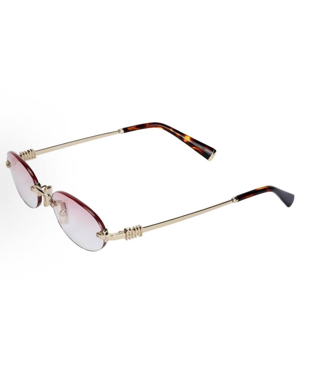 MIU MIU Мульти металлические солнцезащитные очки, фото 2