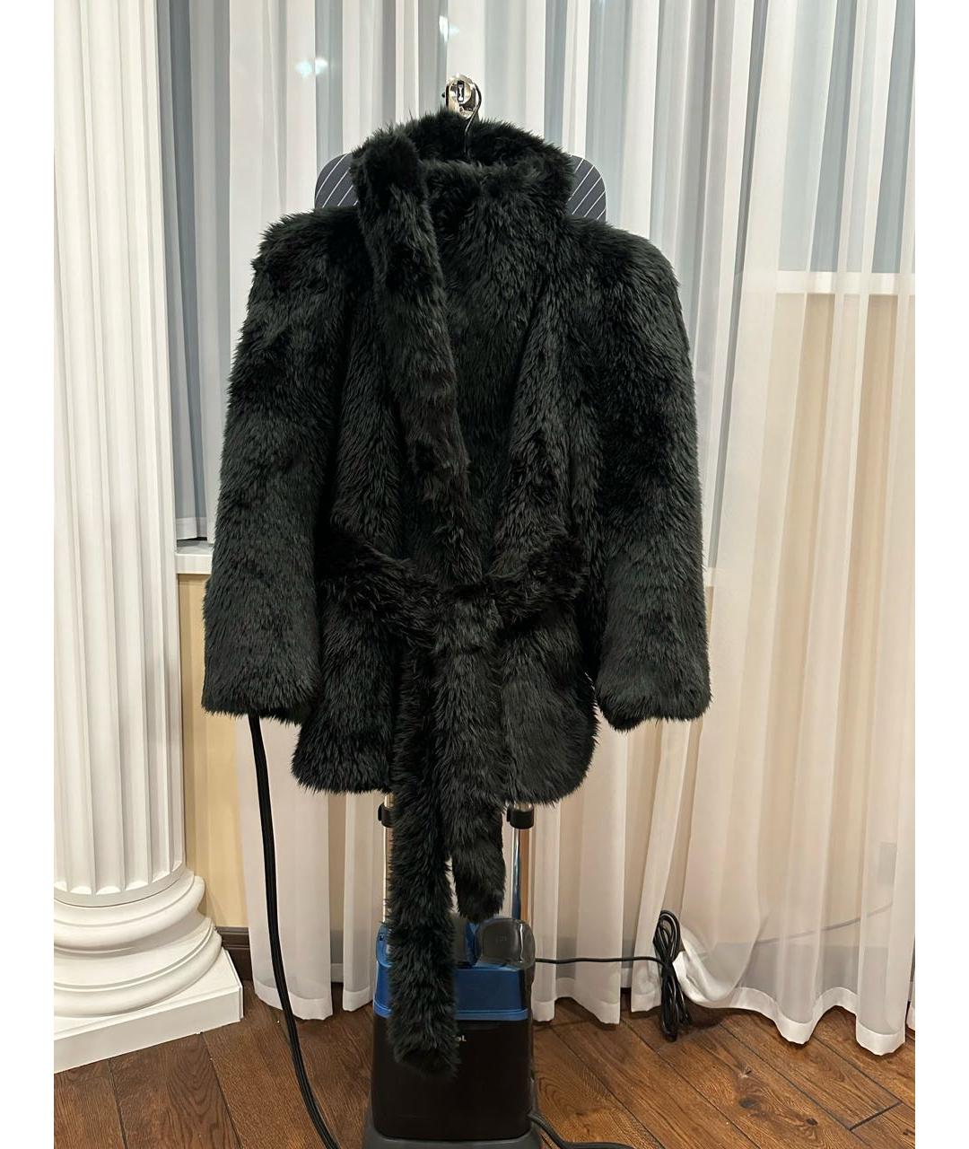 BALENCIAGA Черная полиамидовая шуба, фото 7