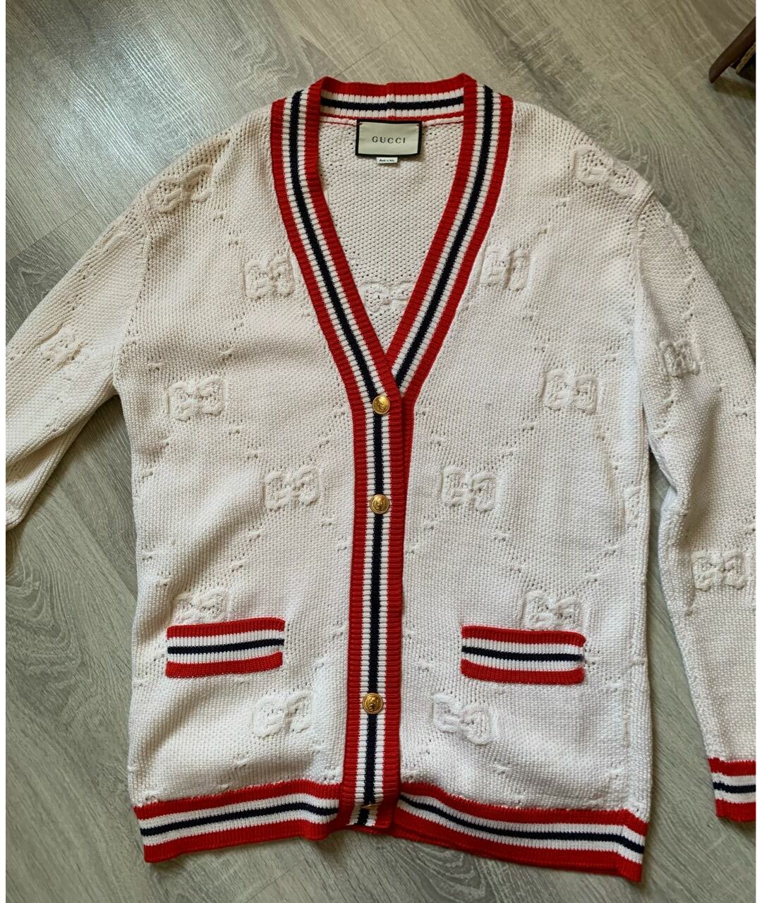 GUCCI Белый кардиган, фото 5