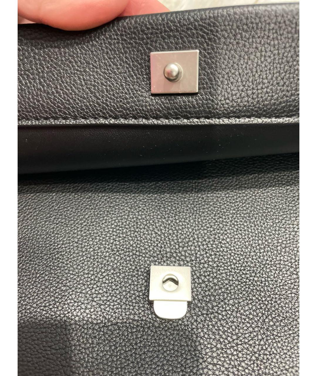 CALVIN KLEIN Черная сумка через плечо из искусственной кожи, фото 6