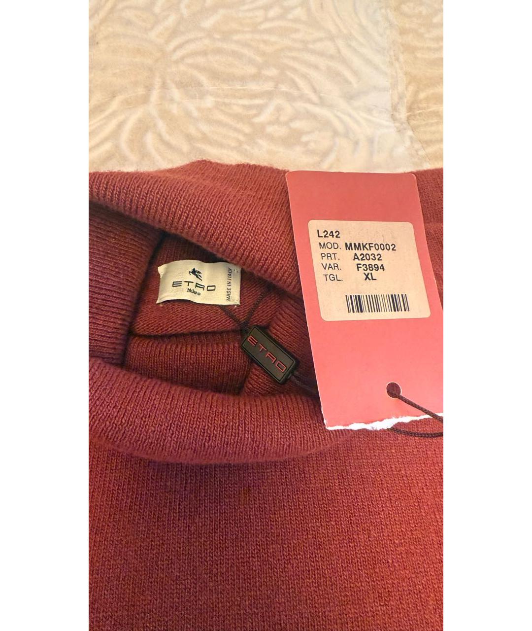 ETRO Коричневая кашемировая водолазка, фото 7