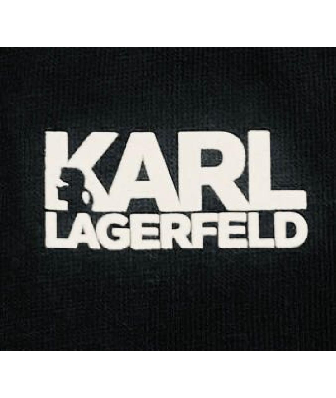 KARL LAGERFELD Черная хлопковая футболка, фото 3