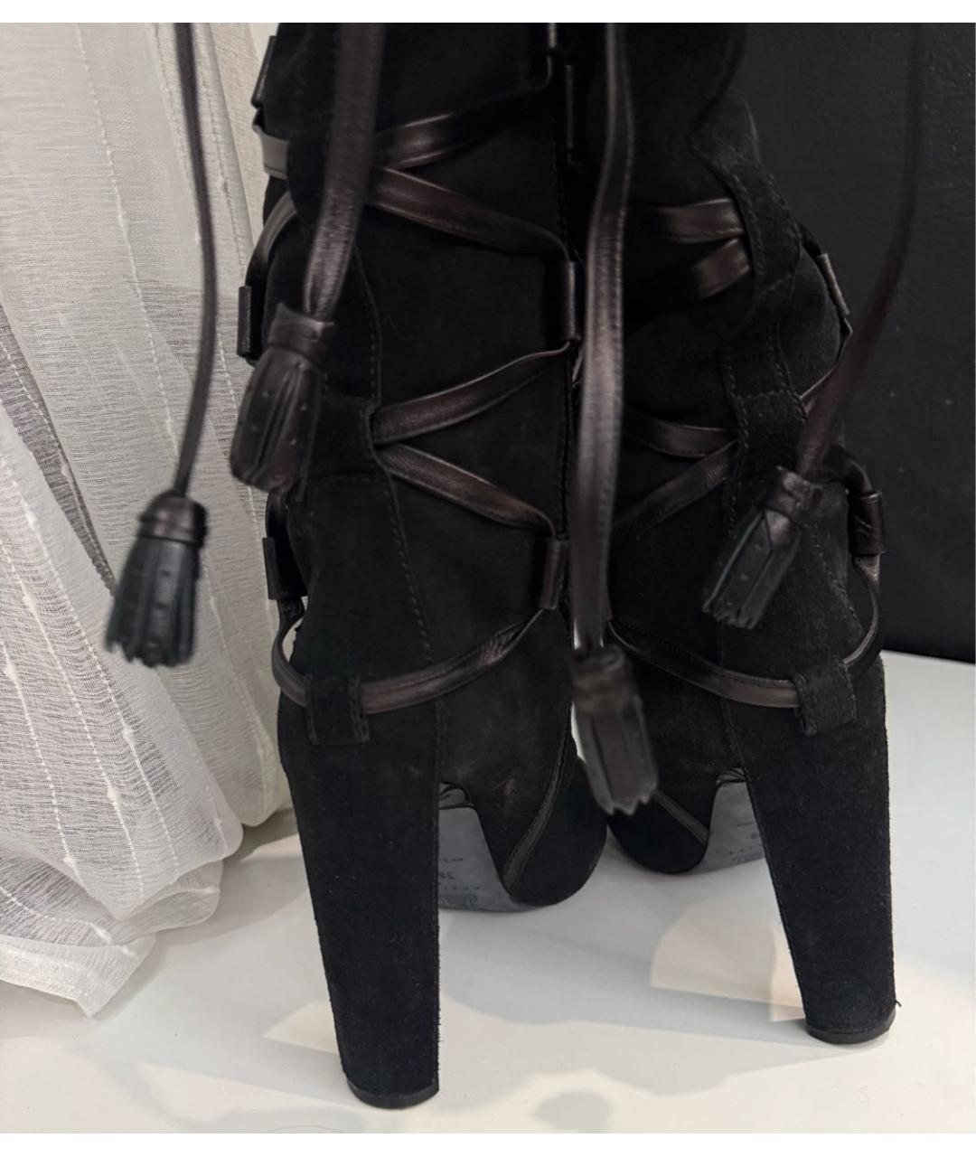 CELINE Черные замшевые сапоги, фото 4