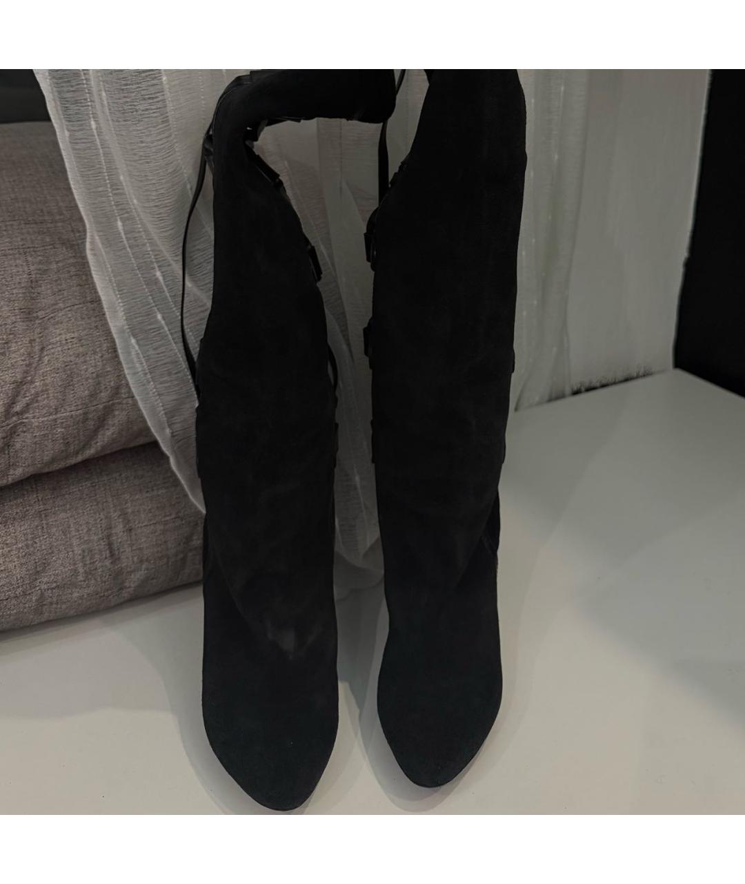 CELINE Черные замшевые сапоги, фото 2
