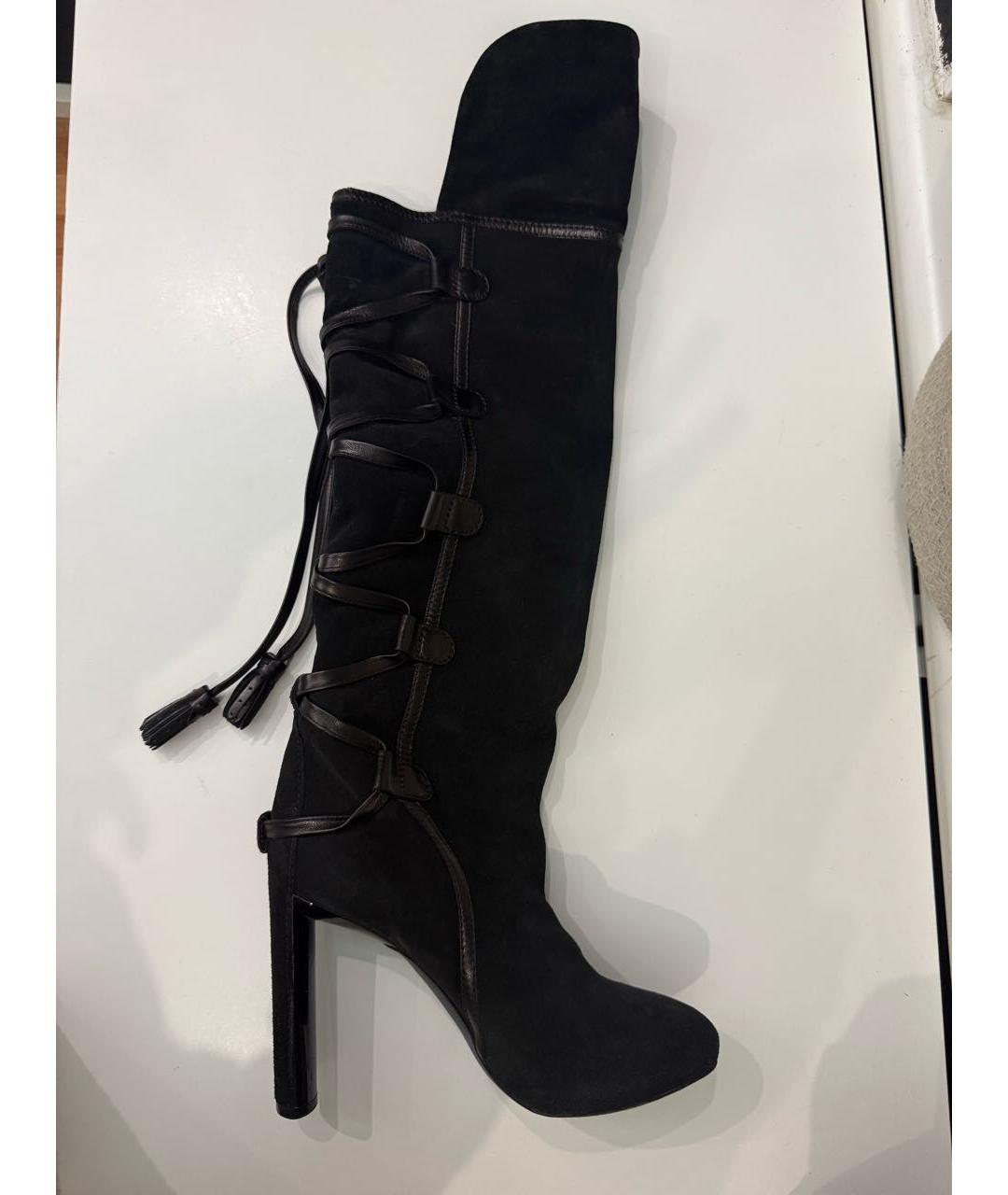 CELINE Черные замшевые сапоги, фото 5