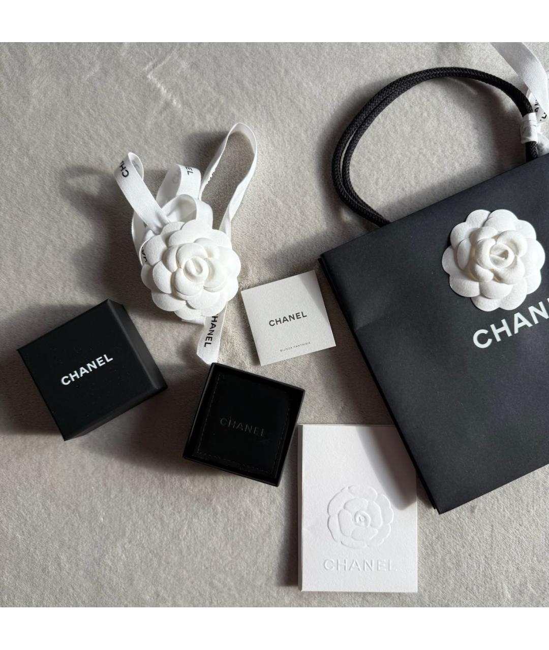 CHANEL Золотые металлические серьги, фото 5