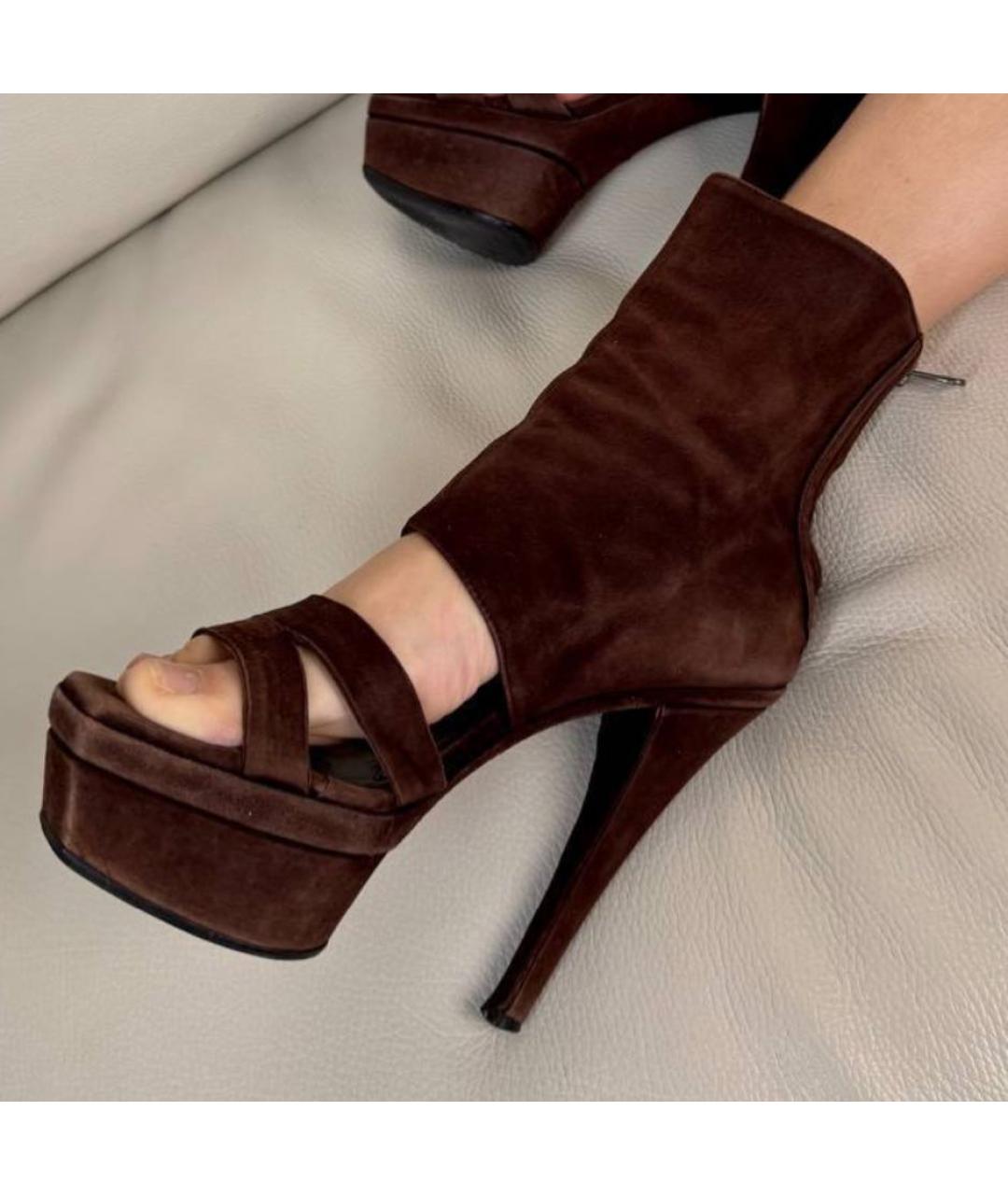 MARNI Коричневые замшевые туфли, фото 5