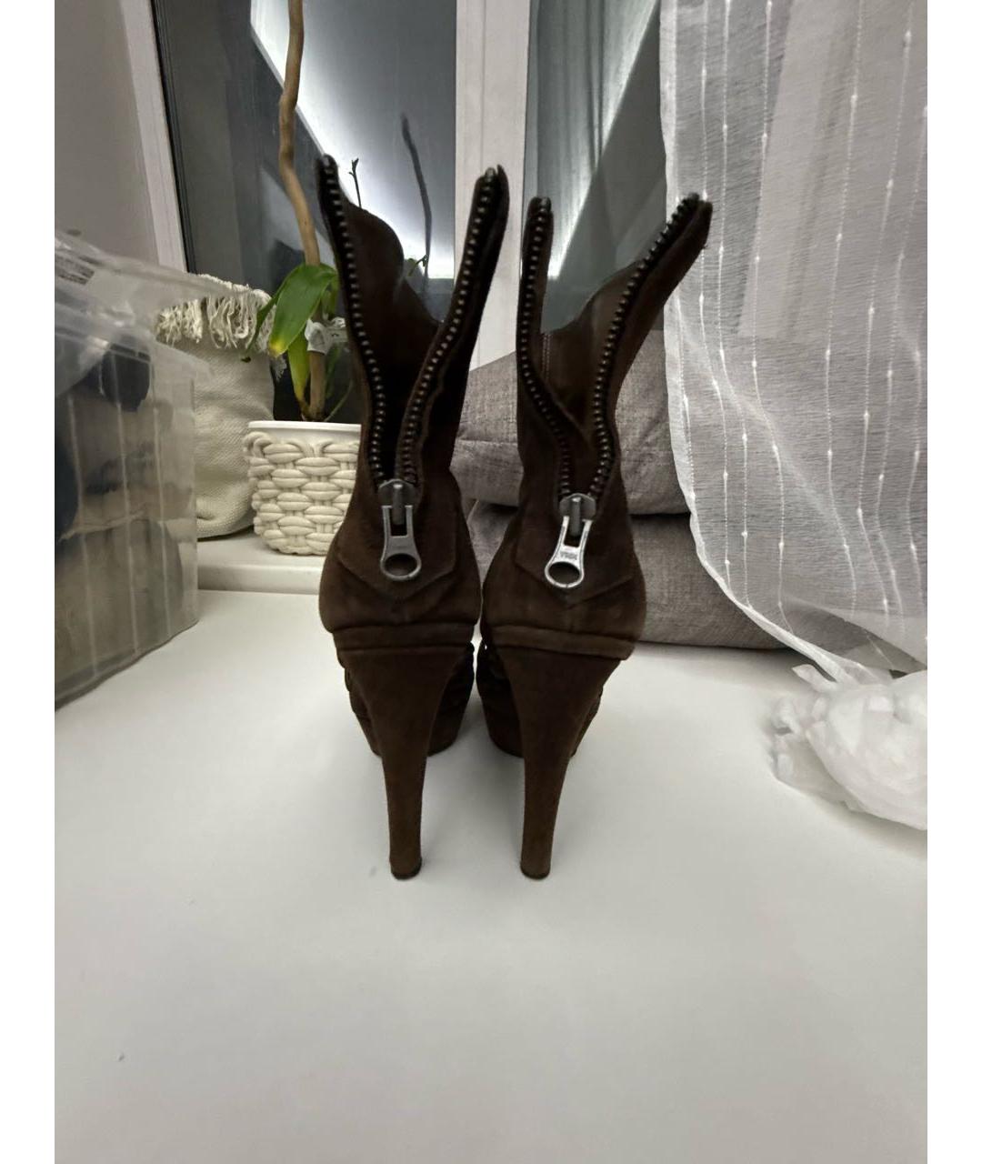 MARNI Коричневые замшевые туфли, фото 4